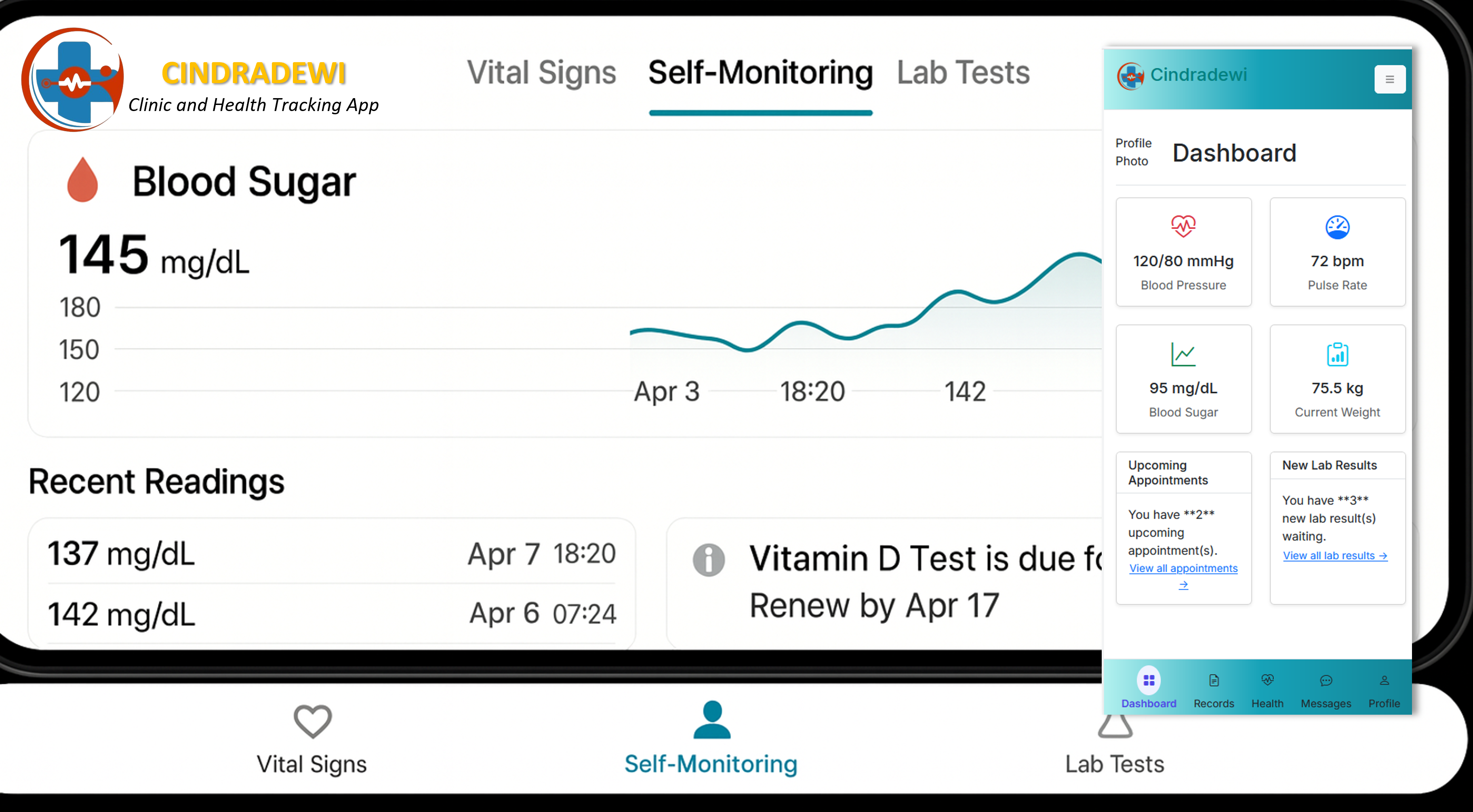 TIMORDX patient dashboard preview