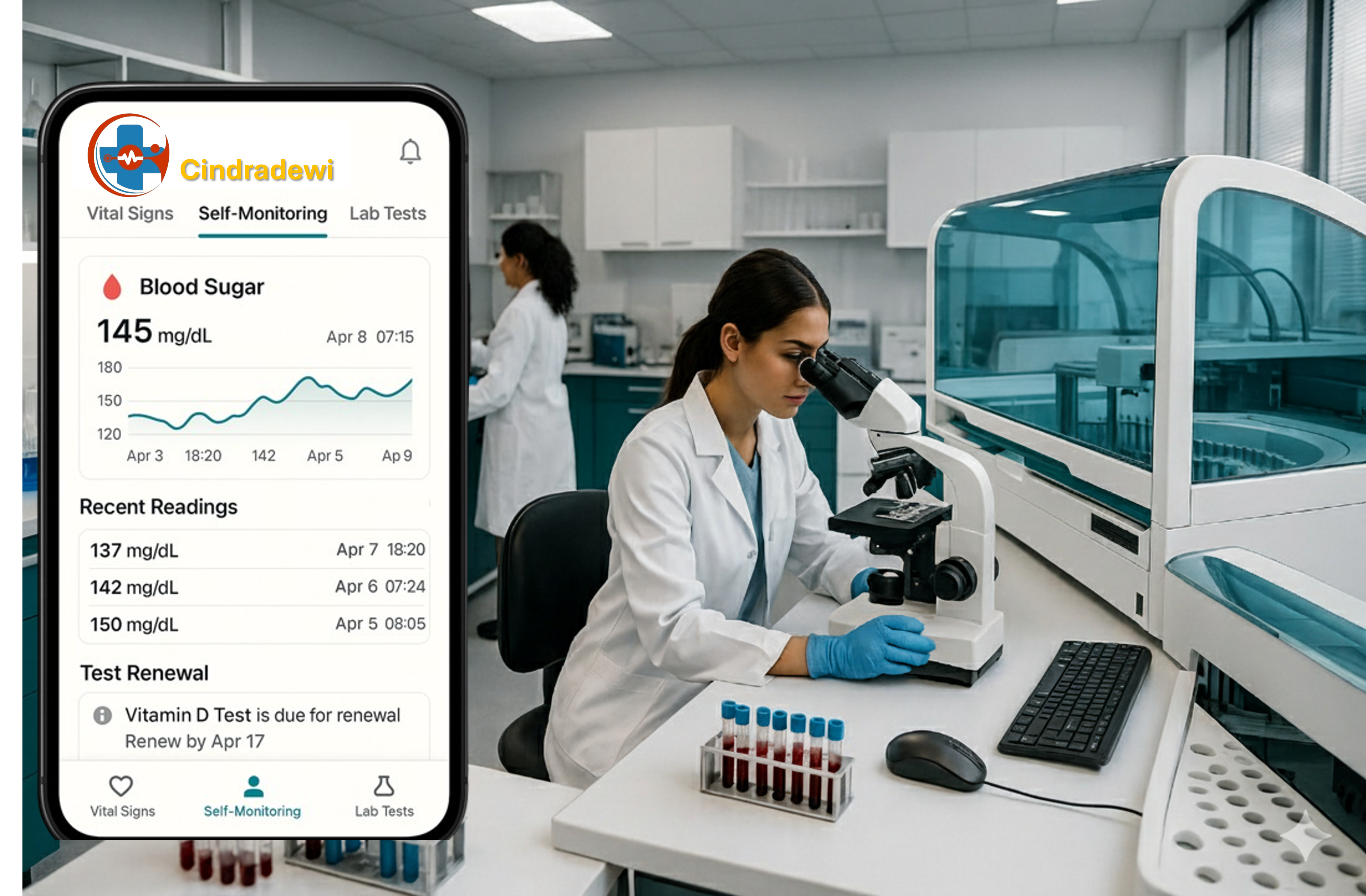 Illustration representing integrated healthcare